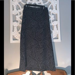 AGB skirt. Long blue paisley print